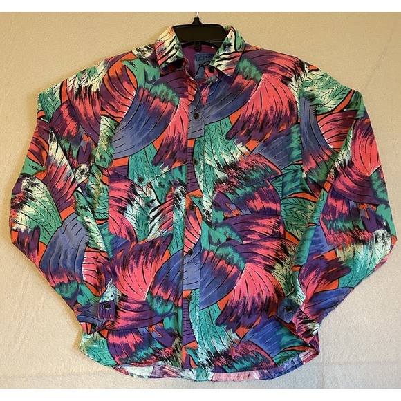 Roper Other - 80's Roper Western Shirt Womens Sz 7/8 Rodeo Cowboy Feathers Cape Design USA